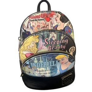 Loungefly Disney Parks Princess Trio Mini Backpack Cinderella Snow White Beauty